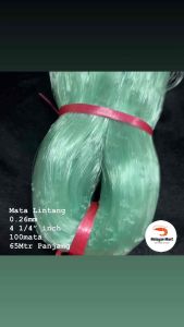 0.26 x 4 1/4” x 100Mata x 600ML(Mata Lintang)Isi Jaring Kosong/Pukat Ikan/Dolphin Brand/Fishing Net