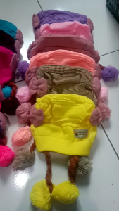 Topi Rajut Anak Perempuan KEPANG PITA