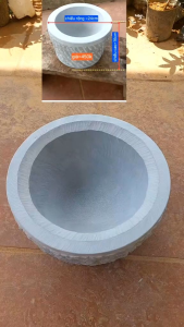 cối đá xanh: (chiều rộng =24cm. chiều cao=16cm)