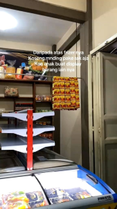 Rak Gondola Minimarket Atas Frizer Double Start panjang 90cm/ unit