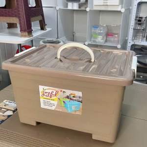 Uniglobal Heavy Duty Joyful Storage Shelves Rack Box With Lid Lock And Wheels For Easy Maneuver