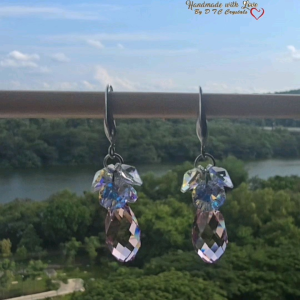 [D.T.C Crystals] Swarovski Pink Drop Earrings