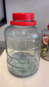 (Max. 1pc per order)Large Fermenting Glass Jar with Handle | Balang Glass Kaca Jeruk Air Tight Size 3.0L / 5.4L / 8.0L / 10.8L / 20.0L