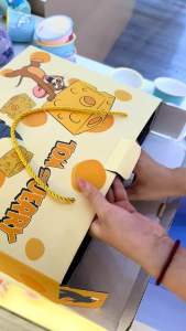 Set 5 Món Bộ Đồ Ăn Bằng Sứ Viền Cao Cấp Chén Dĩa Muỗng Đũa in Hình Tom & Jerry . Set Hộp Quà Tặng Dễ Thương [Chính Hãng]