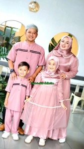Baju Sarimbit Couple Seragam Keluarga Muslim Family Set Mewah Modern Pesta Kondangan Lebaran Modern