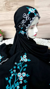 MUKENA DEWASA TERUSAN MOTIF BUNGA ILALANG BAHAN KATUN MIKRO
