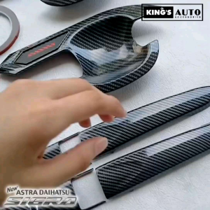 Paket Cover Handle Outer Pintu Tank & Tutup Tangki Bensin Daihatsu Sigra Carbon Glossy
