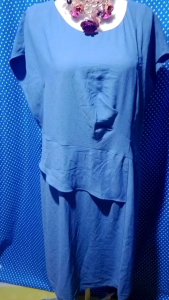 DRESS LENGAN PENDEK BIRU WARDAH(ZISHEN) 167