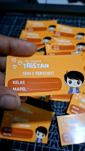 Mrronies - Stiker & Label Mata Pelajaran Sekolah / Mapel Buku Custom ANAK TK SD