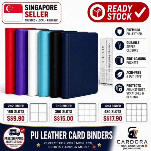 Cardora PU Leather Zipper Card Binder Trading Card Album Pokemon TCG Collection One Piece MTG Sports Cards Card Holder