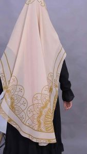 khimar printing ceruti babydoll 2 layer AIKO A01 muslim syari kerudung wanita