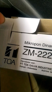 Mic Toa ZM222 mic dynamic Toa model mic intercom pake kabel spiral untuk sekolah kantor restaurant receptionist dll
