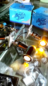 Paket Set Lampu Sein Stainless Bornfree & Kotak Lampu Reteng Standless