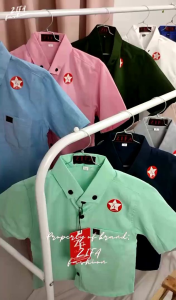 (KEMEJA ANAK 30RB) Terbaru kemeja anak laki-laki polos lengan pendek terlaris umur 1-15 tahun warna biru denim