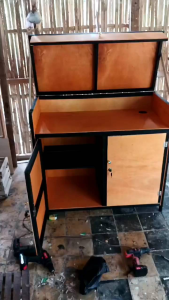 meja kompor tutup/meja serbaguna/meja kompor dua tungku murah kualitas mewah terlaris