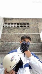 Helm Bogo Retro JPN Original Abu lava Metalik satu paket dengan kaca