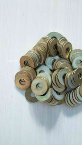 (Harga 100 Pcs) Ring Plat 10 (m6) kuning lebar Baut 10 Washer Flat