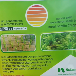 Metafuron 20WP | metsulfuron metil Herbisida racun rumput tanaman padi sawah sawit lahan kosong