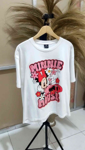 Kaos Oversized Tshirt Minni3 Mous3 Kaos Oversize Wanita/Pria