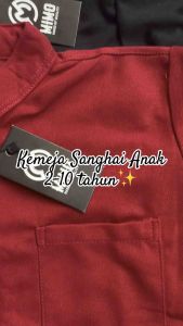 Kemeja Anak Lengan Panjang Kerah Chiangi / Kemeja Pique Anak