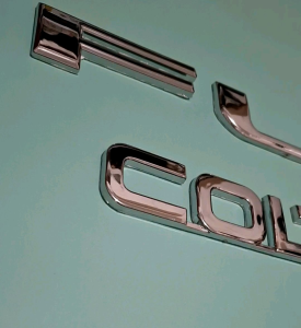 Emblem Tulisan Tiga Berlian Colt Diesel Fuso Untuk Mitsubishi Canter Turbo Chrome