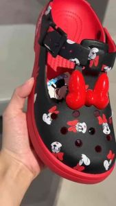 Crocs Womens Disney Minnie Mary Janes Cave Beach Thick soled Shoes #211143
