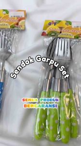 Sendok Garpu Set Stainless Sendok Makan 12 pcs Sendok Garpu Polkadot 6 pcs Sendok Teh Kopi GSF 406