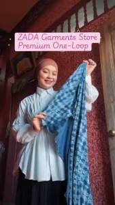 ZADA GARMENTS Premium One-Loop KASHKHA COTTON JERSEY Half Moon Shape Pashmina Semi Instant Hijab Wrap
