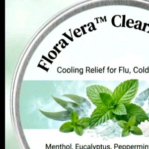 FloraVera ClearAir Balm – Pahid sa Sipon Ubo Baradong Ilong | Cooling Menthol Camphor Balm 50g