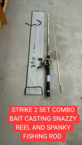 STRIKE 2 SET COMBO CASTING BAIT SNAZZY REEL AND SPANKY FISHING ROD