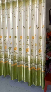 Rèm phi bóng 2 mặt như nhau họa tiết hoa dây nhẹ nhàng bắt mắt hợp rèm cửa chínhrèm cửa sổ ri đô che giường