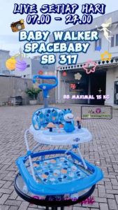 Baby Walker Spacebaby SB 517 Musik Alat Bantu Belajar Jalan Space Baby Babywalker New Model