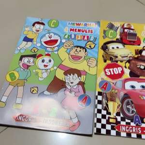 Buku Mewarnai Huruf Edukasi Anak Jumbo Belajar 2 bahasa
