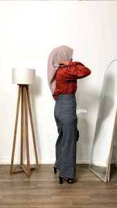 Bella Puffy Shirt Kemeja Wanita Atasan Katun Premium Lengan Balon
