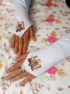handsock cincin motif bunga sablon cantik