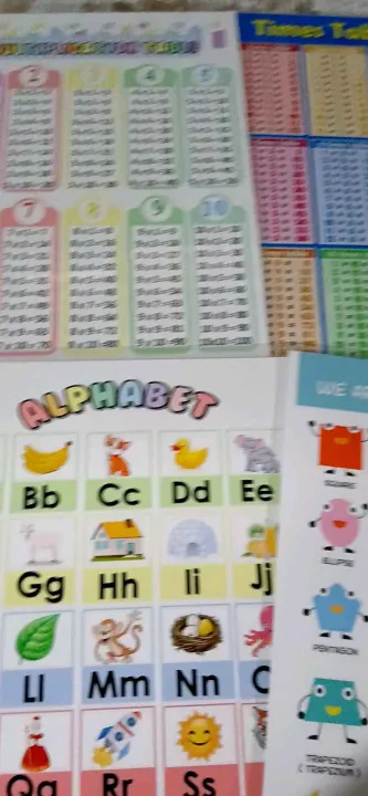 EDUCATIONAL CHART FOR KIDS A4 LAMINATED | Lazada PH