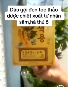 HÀNG XỊN -Gội đen nhân sâm Hàn Quốc ( hộp 10 gói ) kèm bao tay