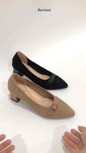 Brevinni Giada Block Heels || Sepatu Block Heels Wanita || heels tahu || tapak tahu ||