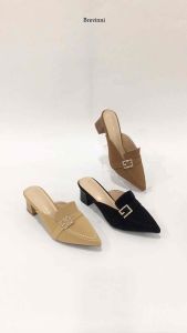Brevinni Madeline Block Heels || Sepatu Tapak Block Wanita || mules shoes || slip on mules || mules empuk || mules sandal || sepatu selop wanita || heels tahu || tapak tahu ||