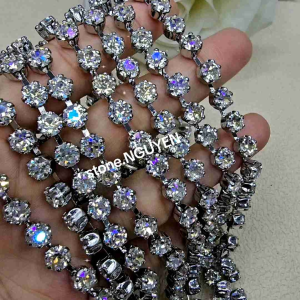 [ MÃ 03_90CM] DÂY ĐÁ PHA LÊ LOẠI 1 CAO CẤP_DÂY ĐÁ ĐỒNG KHÔNG RỈ SÉT DÙNG TRANG TRÍ ÁO VÁY ĐẦM