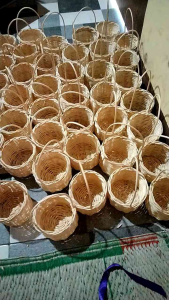 keranjang rotan mini tangkai D 8 T6