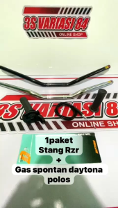 Paketan stang Rzr+gas spontan daytona polos besi import