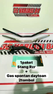 Paketan stang RzR+gas spontan daytona 2tombol besi import.