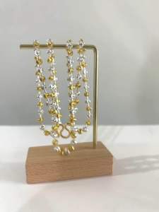 Kr Silver 4 มิล สร้อยคอเงินแท้ สองกษัตริย์ ลายเม็ดจีบ