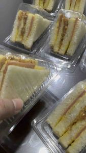 กล่องแซนวิสใส ขนาดเล็ก 80*130*65มม บรรจุ 50 ชิ้น