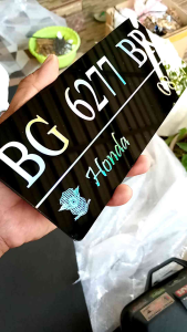 plat akrilik sepeda motor Hologram (1Pcs)