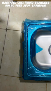 Wastafel Cuci Piring Stainless 50 x 40 free Afur Saringan