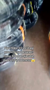 Pipa Air Hdpe 1/2 inci PN10 100meter/roll