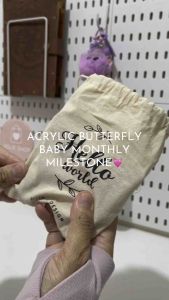 JIGLIE SHOP ACRYLIC BEAUTIFUL COLORFUL BUTTERFLY BABY MONTHLY MILESTONES STAGE CELEBRATION