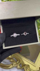 Nhẫn bạc freesize garnet phong thủy màu đỏ